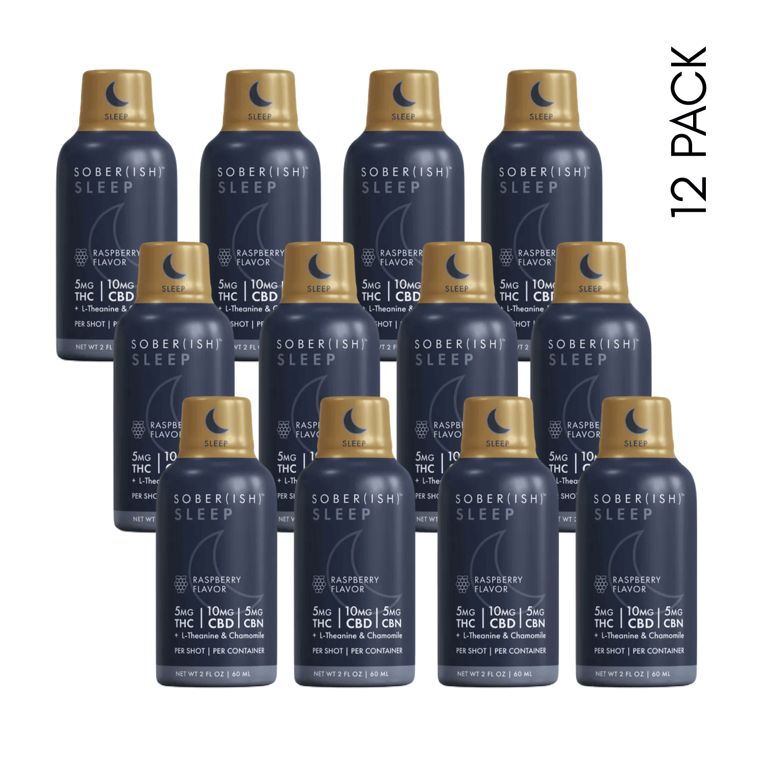 Sober(ish) Shots - Sleep | 5mg THC + 10mg CBD + 5mg CBN | 12 Pack