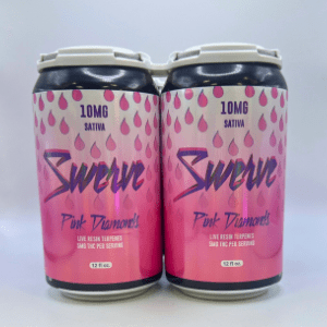 Swerve Pink Diamonds Seltzer – Live Resin Infused | 4-Pack