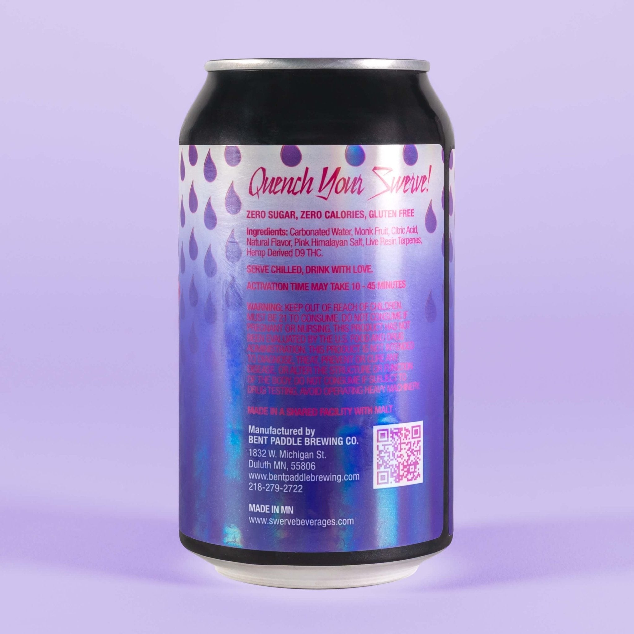 Swerve Purple Tears Seltzer – Live Resin Infused | 4-Pack