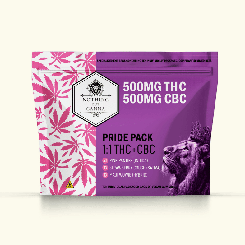 THC + CBC Gummies Pride Pack – 500mg THC + 500mg CBC | 10 Gummy Bags