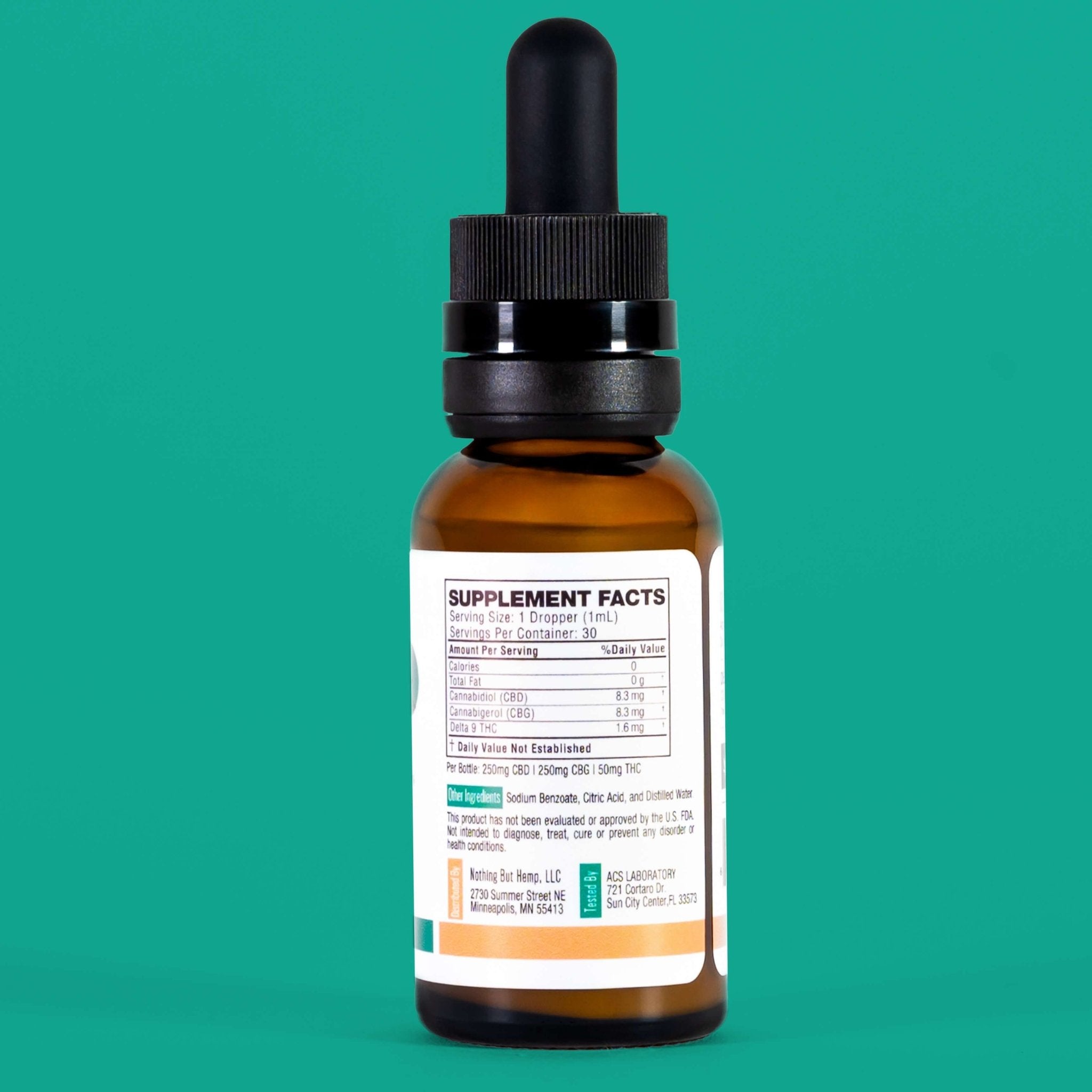 THC + CBD + CBG Tincture 550mg  | Beverage Enhancer