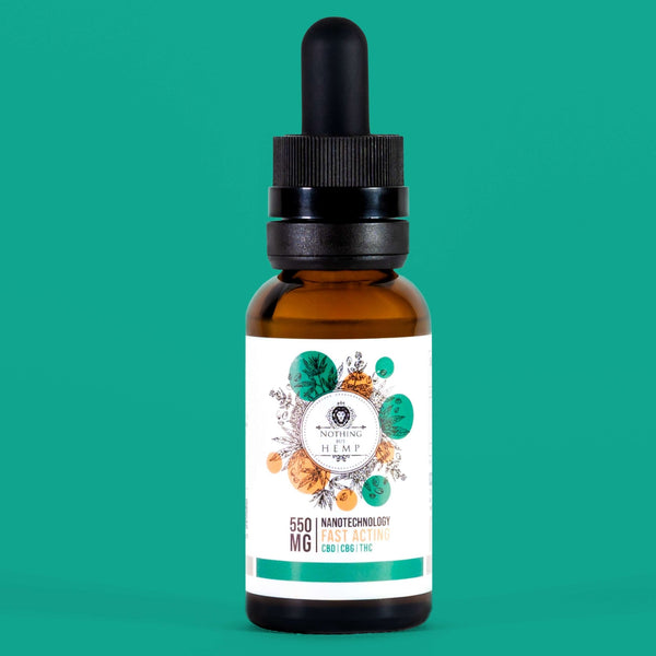 THC + CBD + CBG Tincture 550mg | Nothing But Hemp