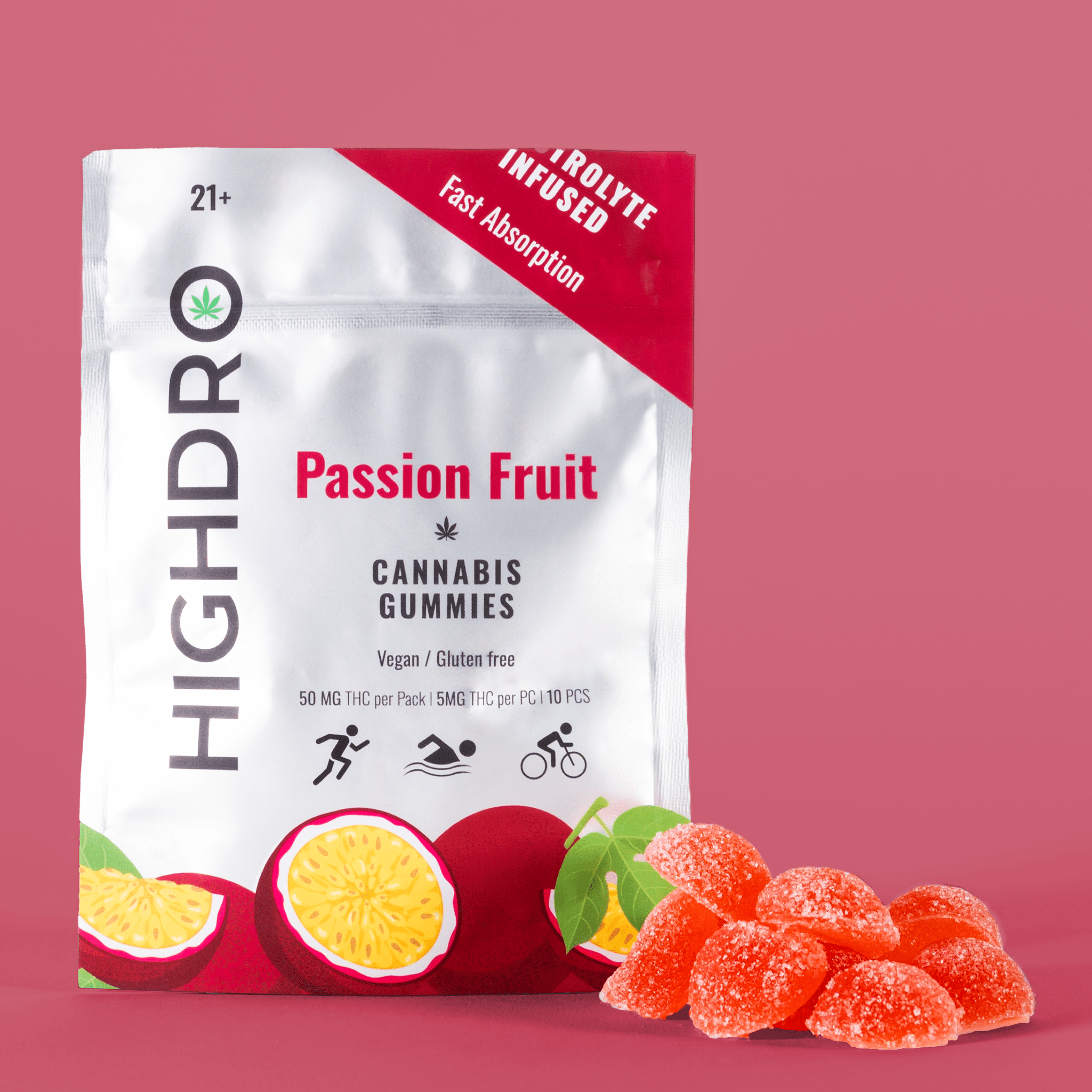 THC Electrolyte Gummies - Passion Fruit