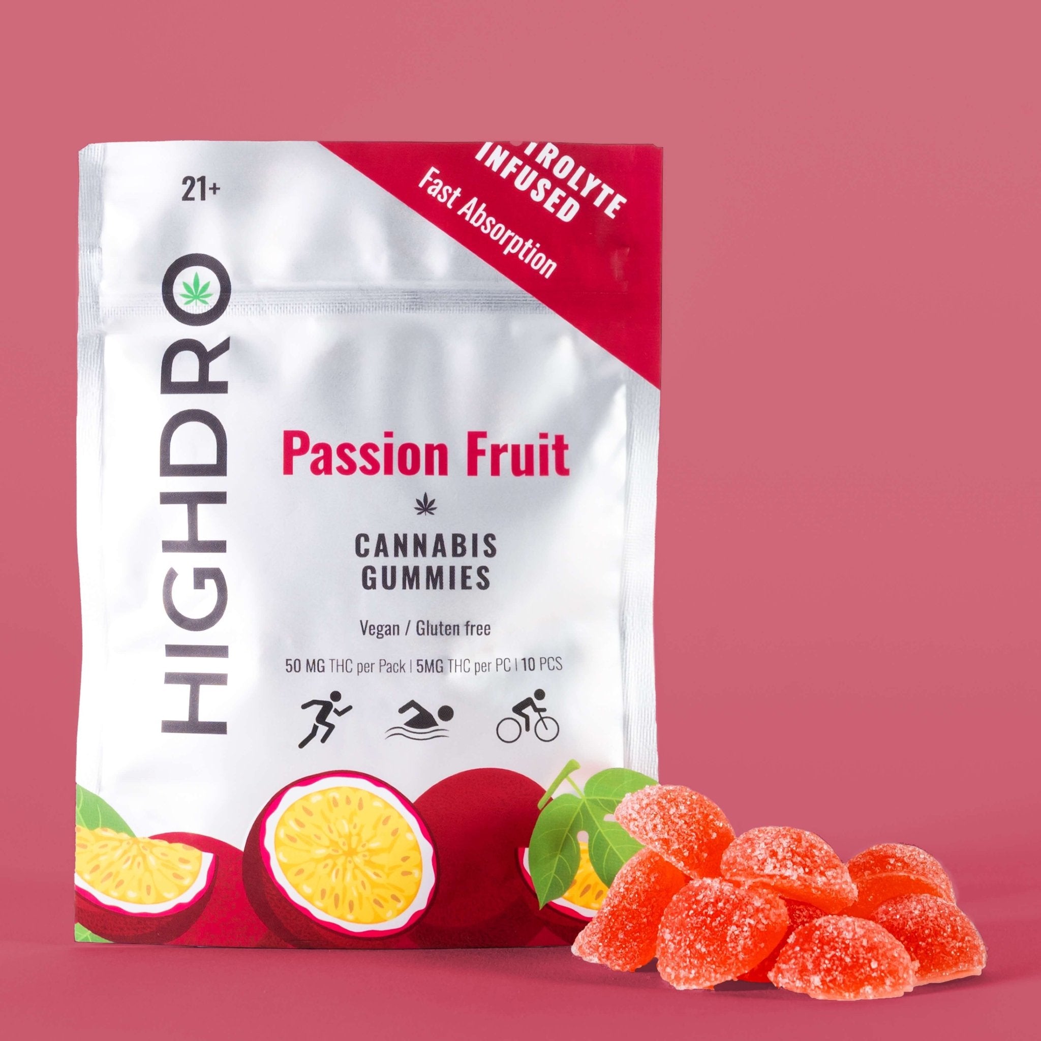 THC Electrolyte Gummies - Passion Fruit