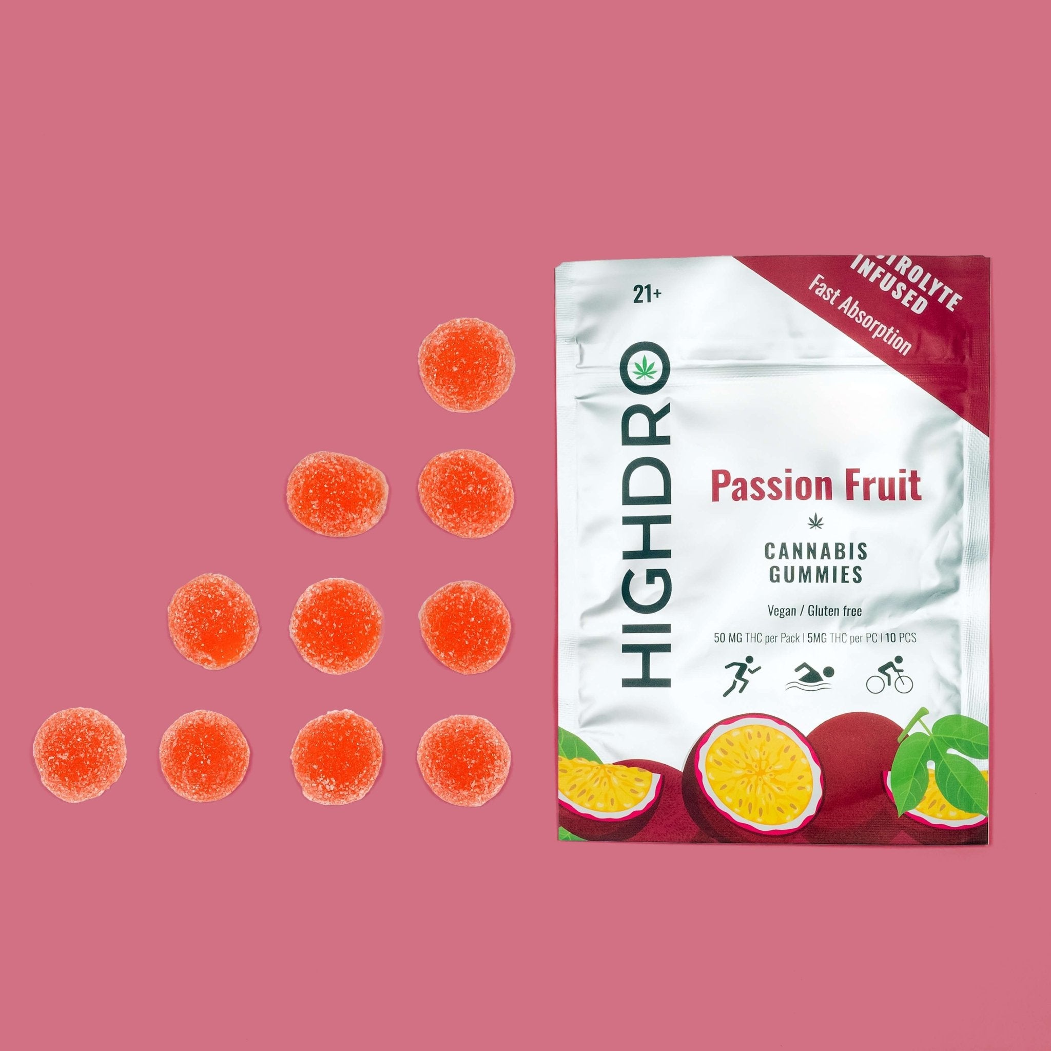 THC Electrolyte Gummies - Passion Fruit