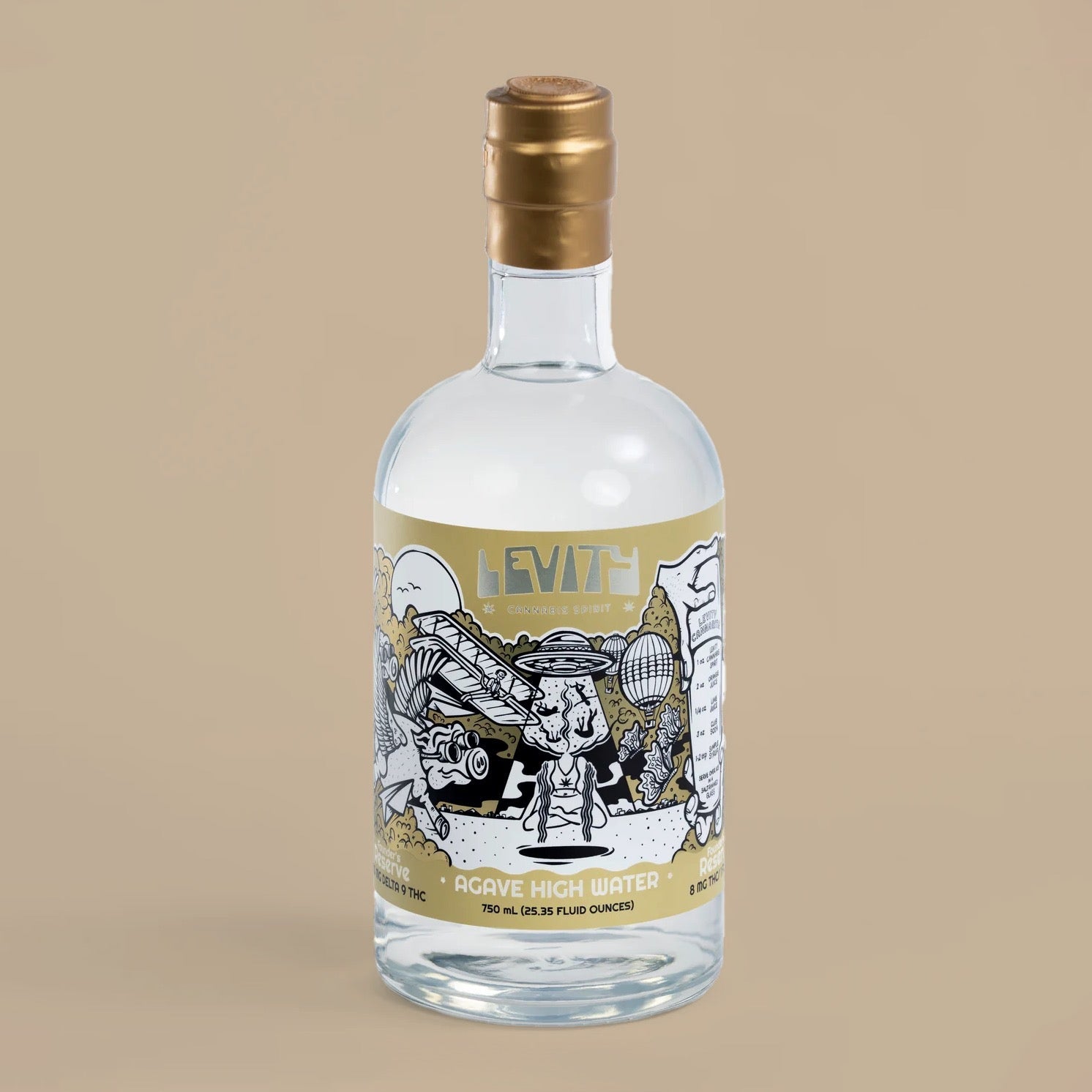 THC High Water | 200mg THC per bottle | Levity Founders Reserve