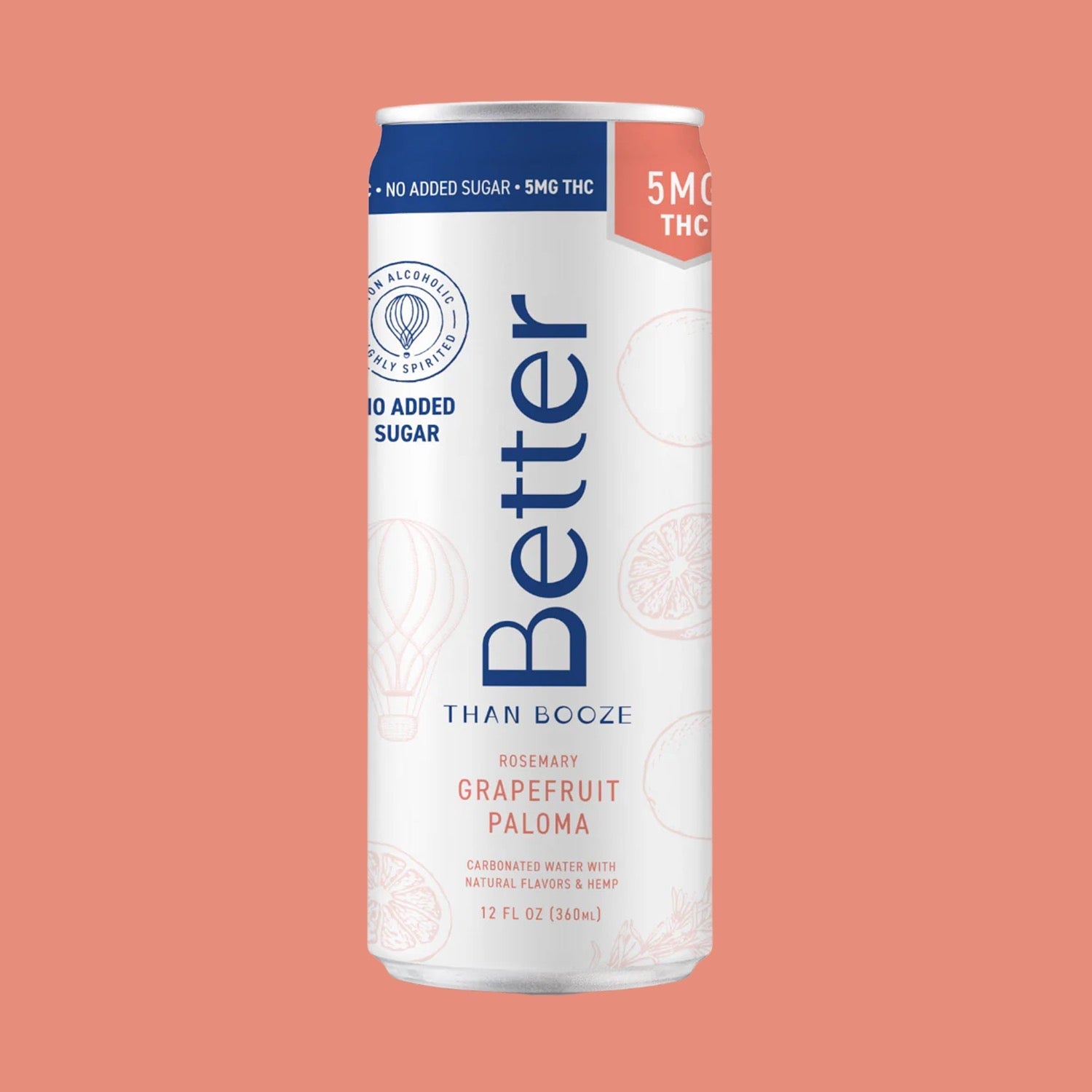 THC + No Sugar Added Rosemary Grapefruit Paloma