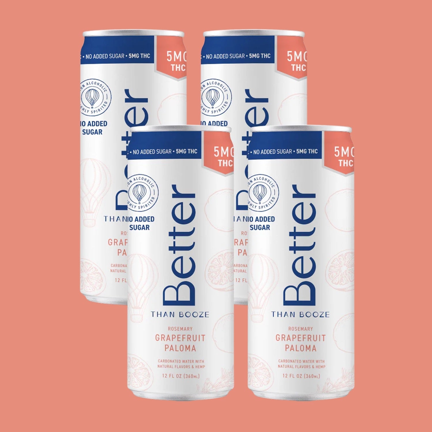 THC + No Sugar Added Rosemary Grapefruit Paloma