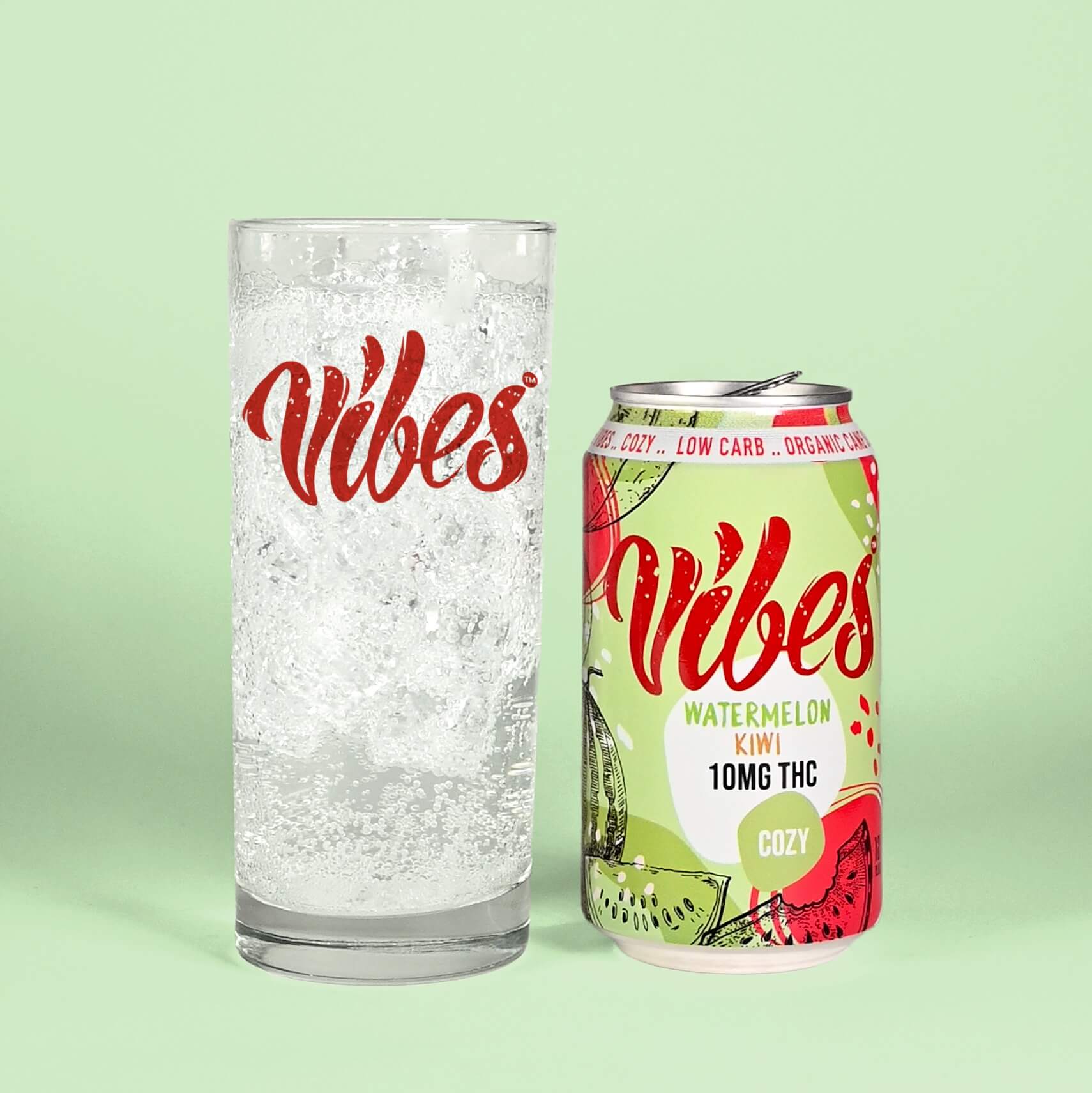 Vibes™ Cozy Watermelon Kiwi | THC Cooler | 4 Pack