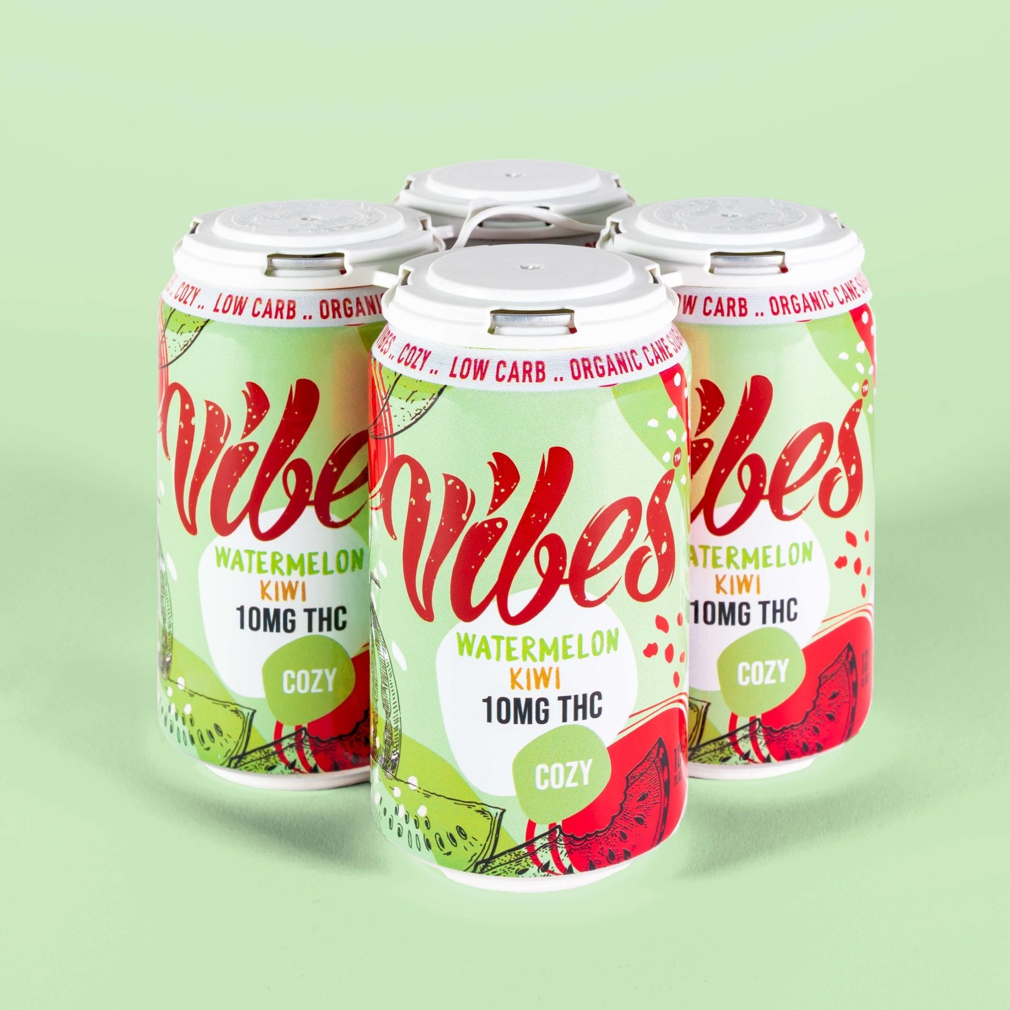Vibes™ Cozy Watermelon Kiwi | THC Cooler | 4 Pack