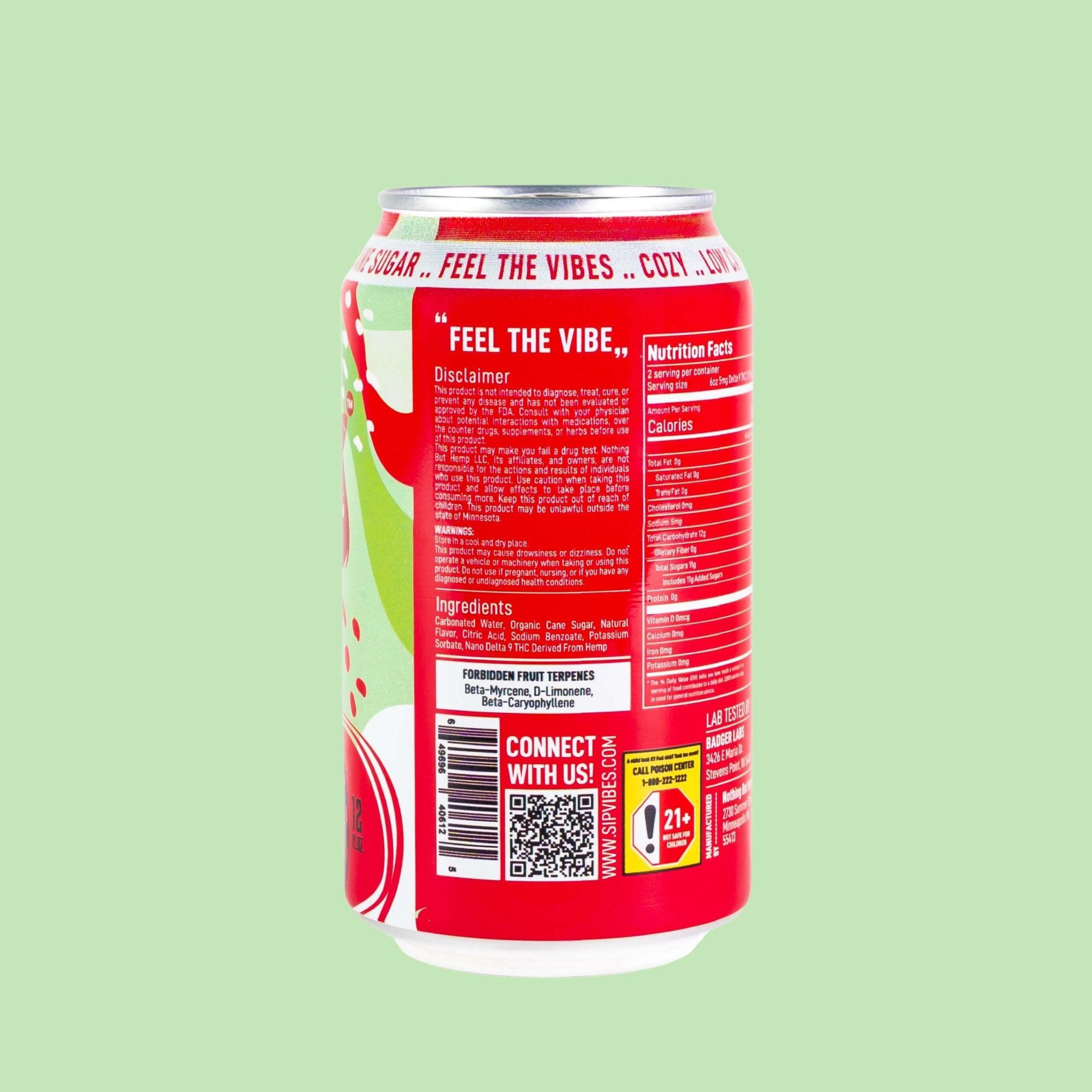Vibes™ Cozy Watermelon Kiwi | THC Cooler | 4 Pack