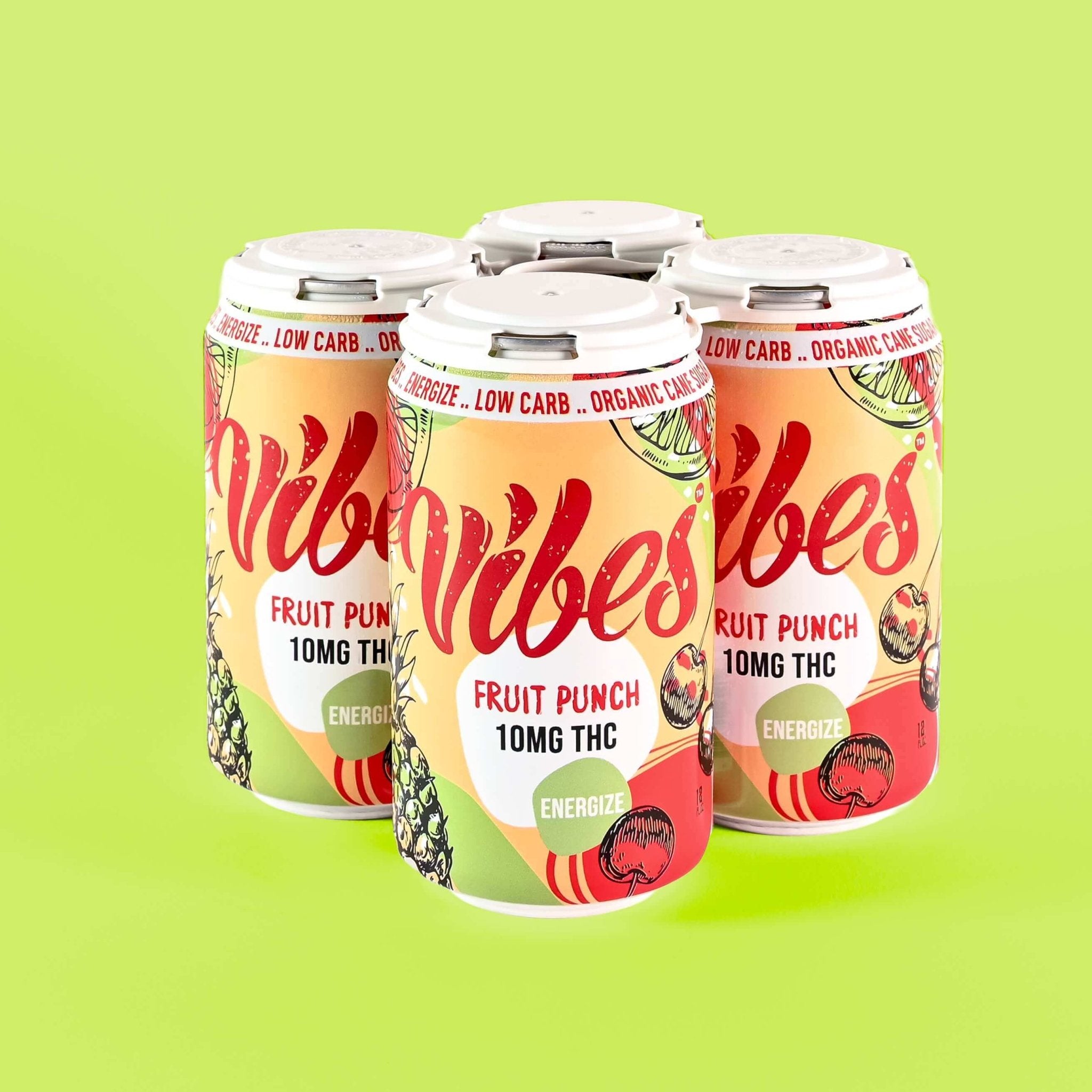 Vibes™ Fruit Punch Energize | THC Cooler | 4 Pack