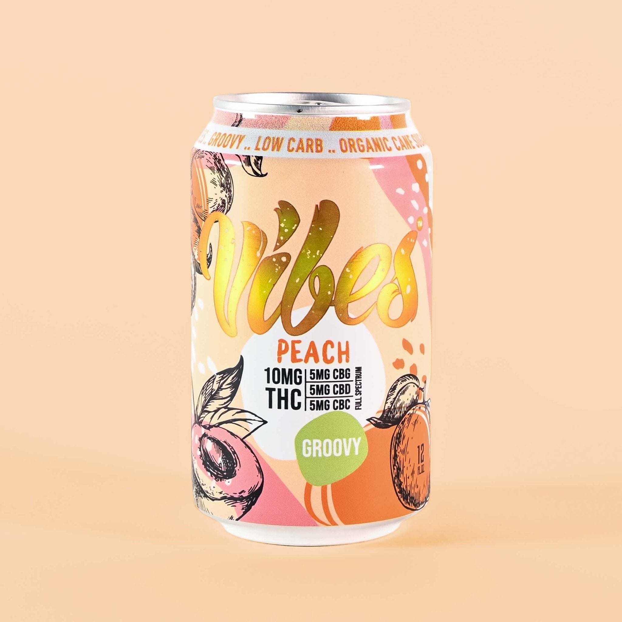 Vibes™ Groovy Peach | Full Spectrum THC Cooler| 4 Pack