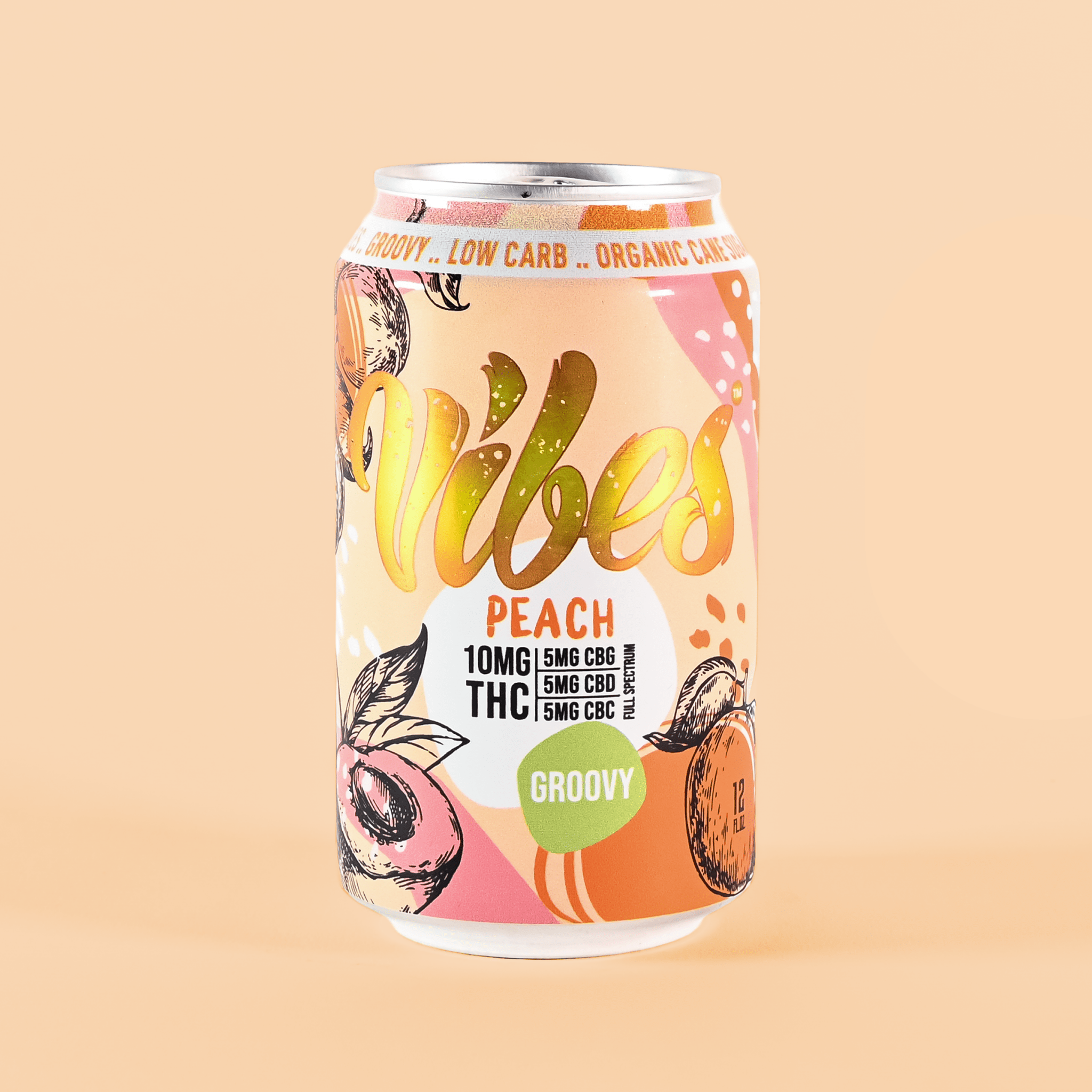Vibes™ Groovy Peach | Full Spectrum THC Cooler| 4 Pack