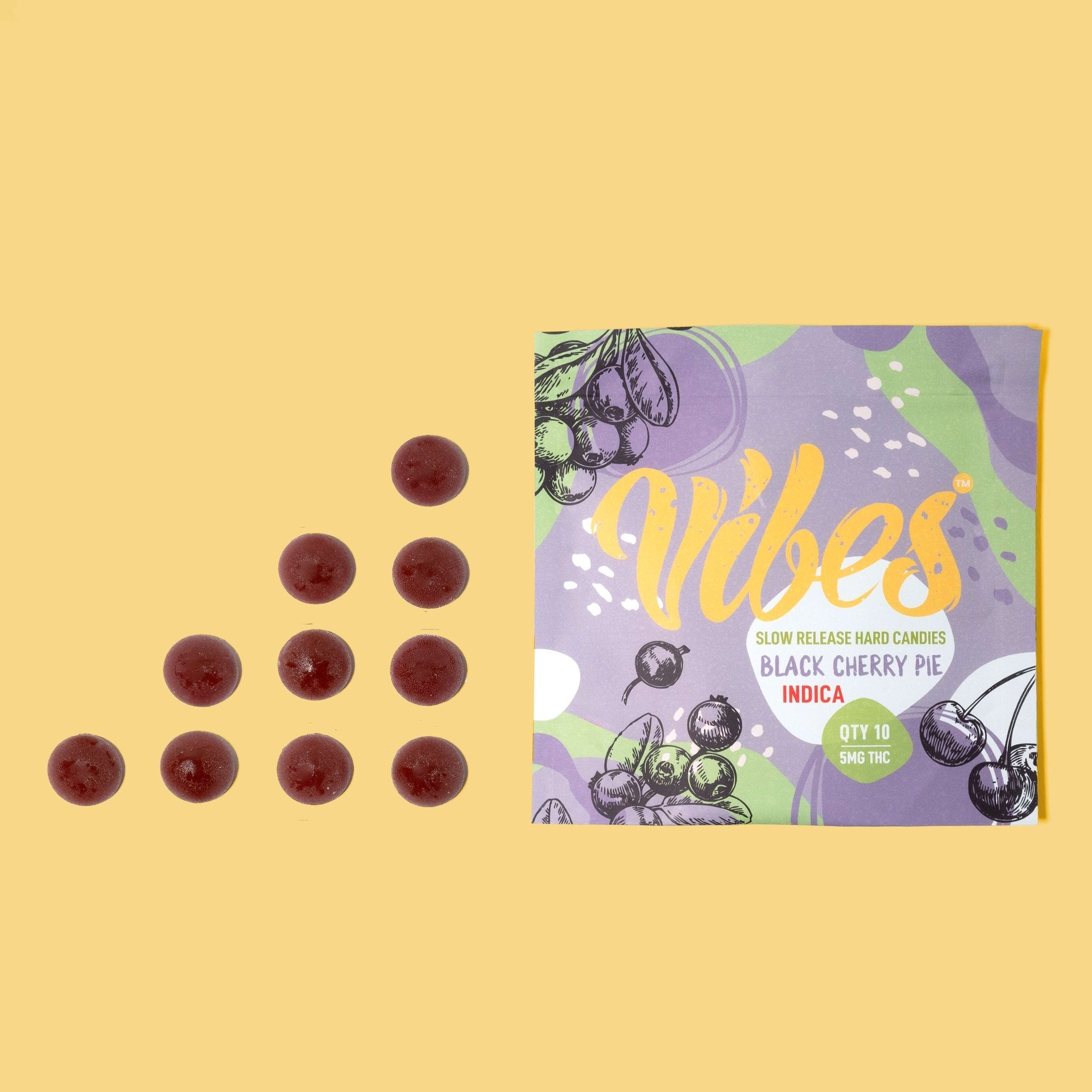 Vibes™ Hard Candies | Black Cherry Pie Indica | 200mg