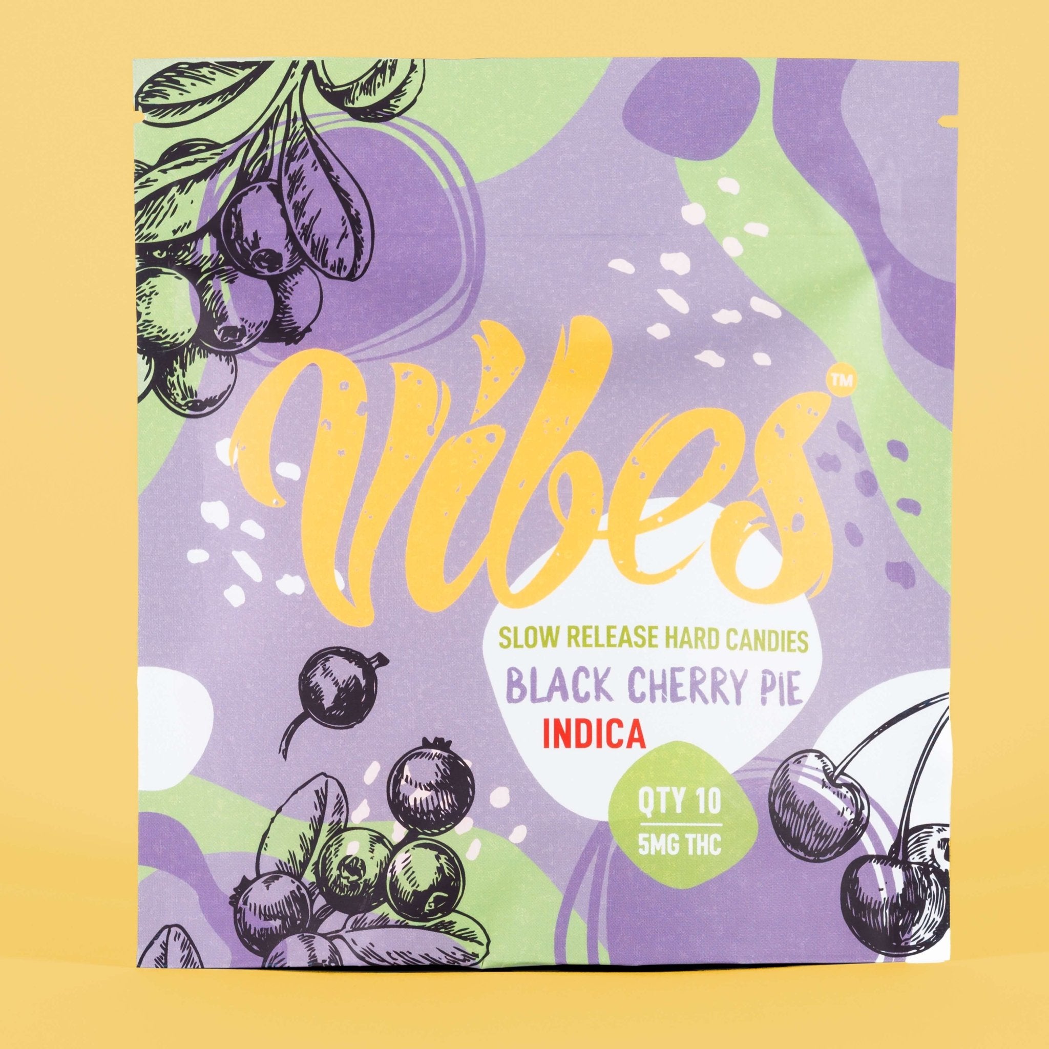 Vibes™ Hard Candies | Black Cherry Pie Indica | 200mg