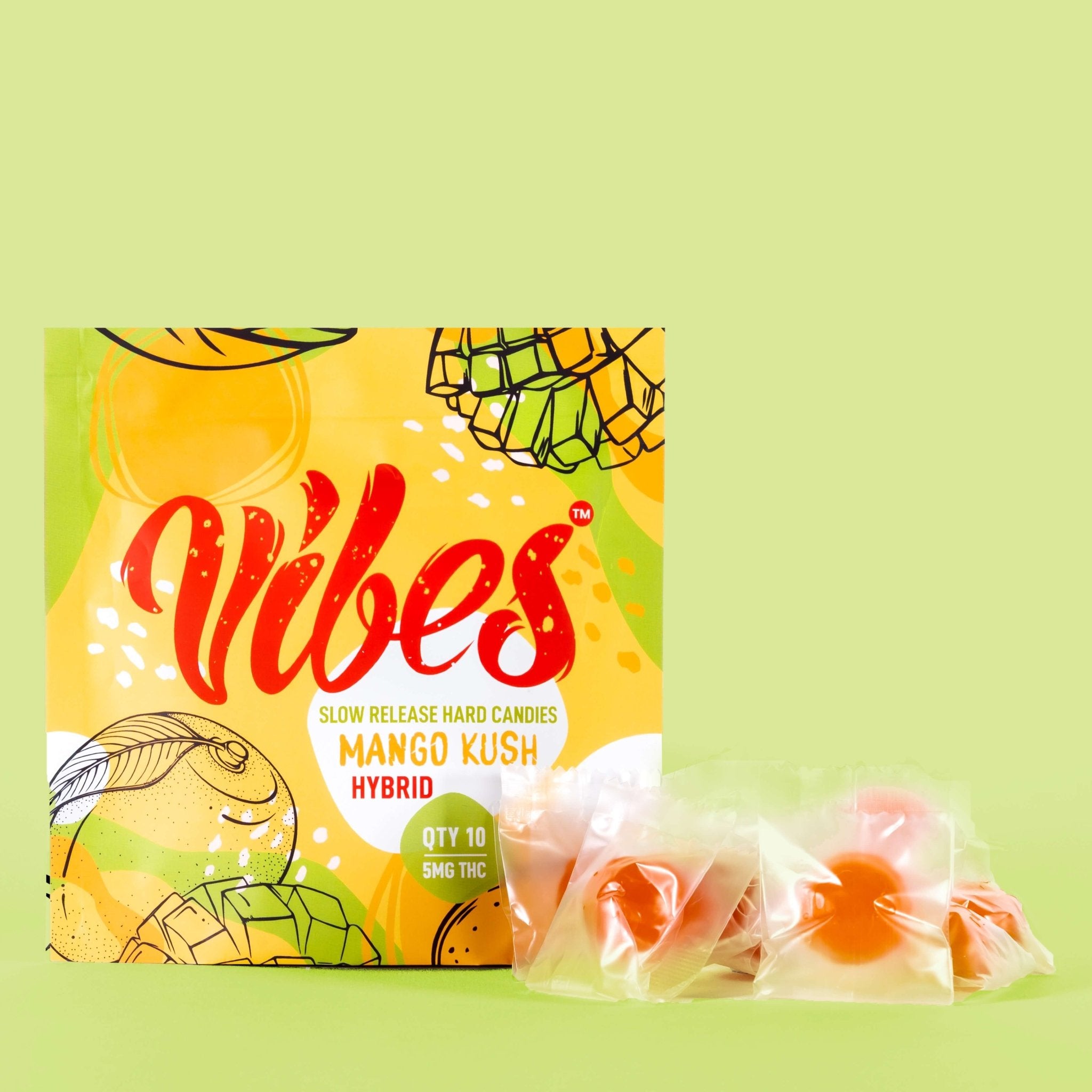Vibes™ Hard Candies | Mango Kush Hybrid | 200mg