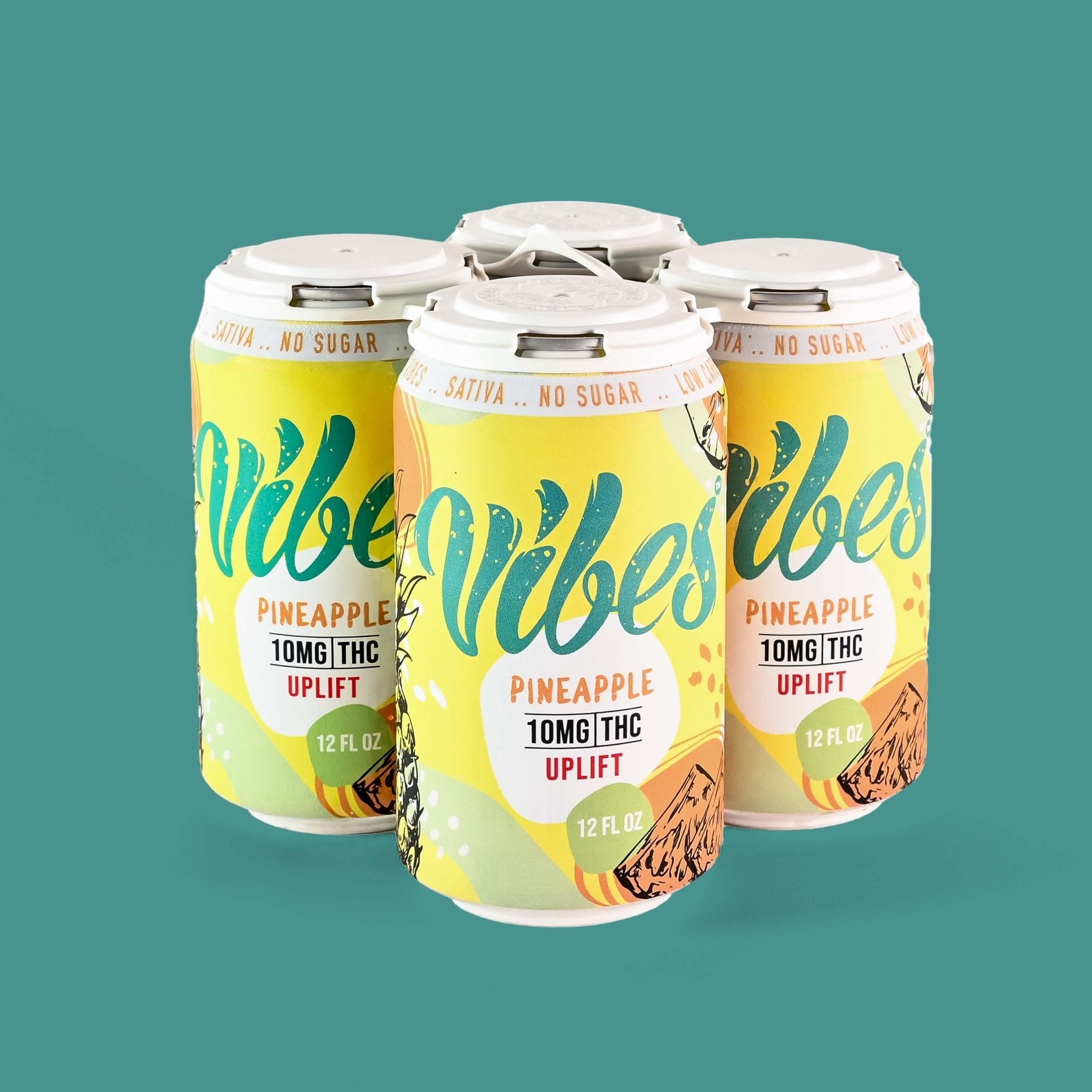 Vibes™ Pineapple Uplift  | THC Seltzer | 4 Pack