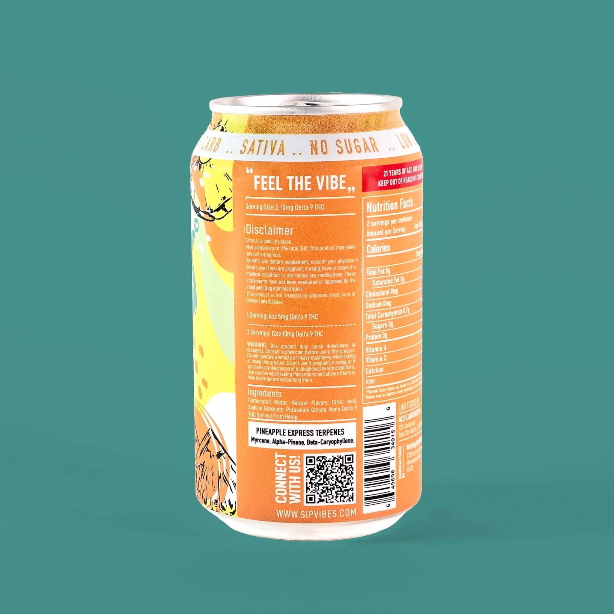 Vibes™ Pineapple Uplift  | THC Seltzer | 4 Pack