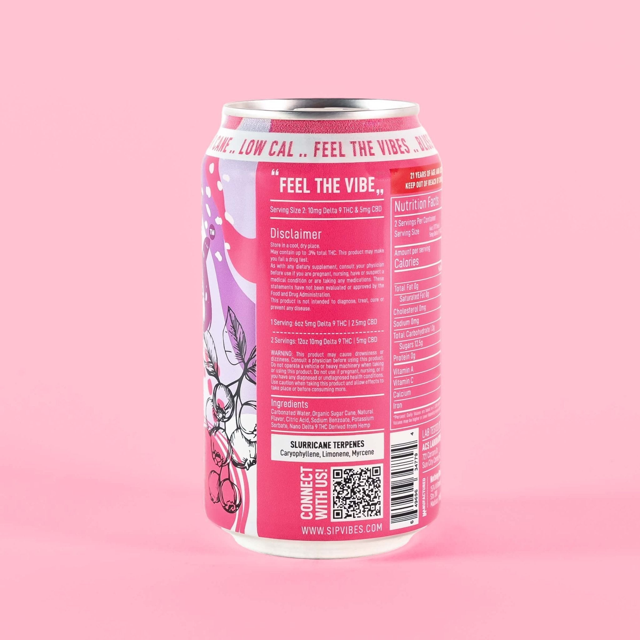 Vibes™ Wild Berry Mellow | THC + CBD Cooler | 4 Pack | Nothing But