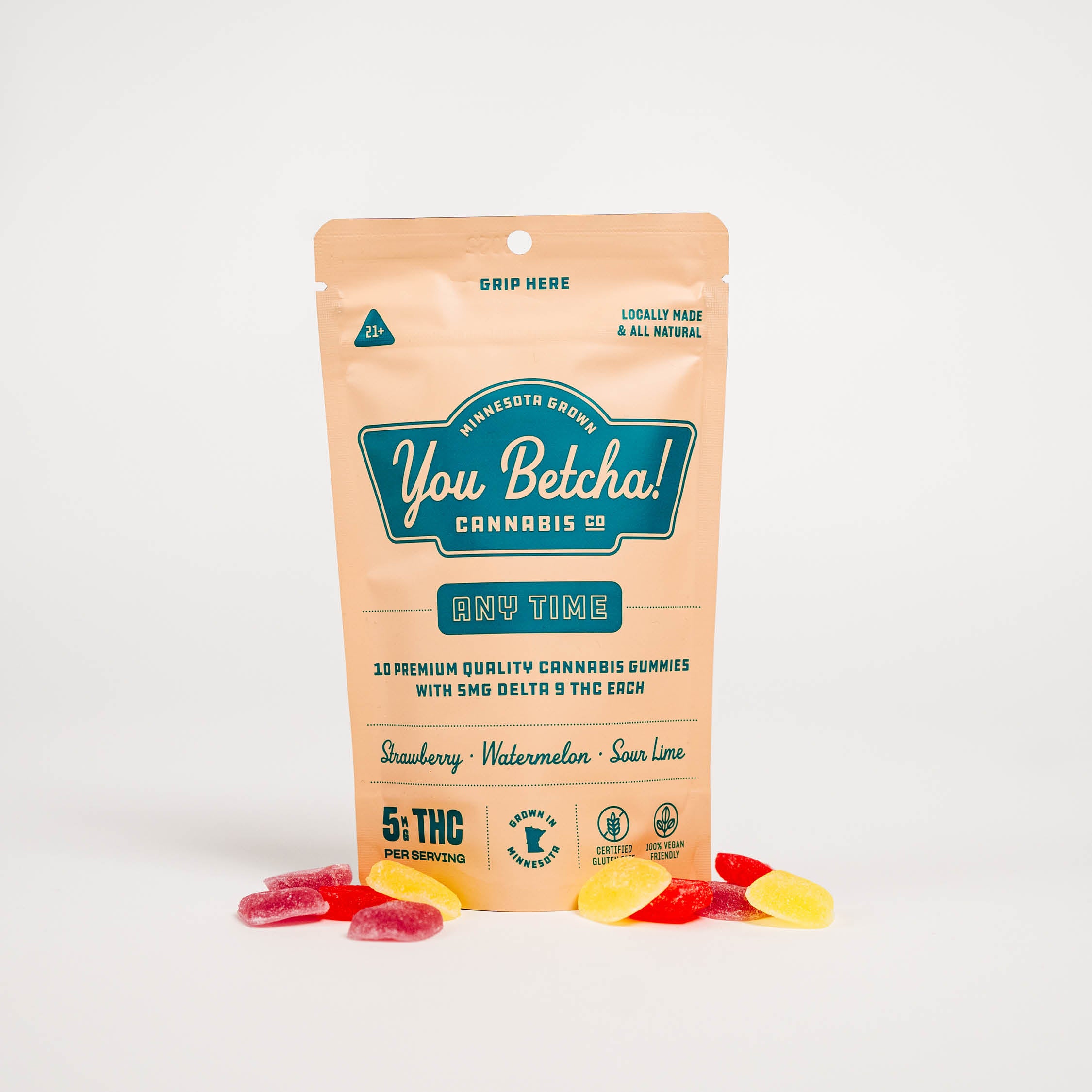 Any Time Gummies: Strawberry, Watermelon & Sour Lime