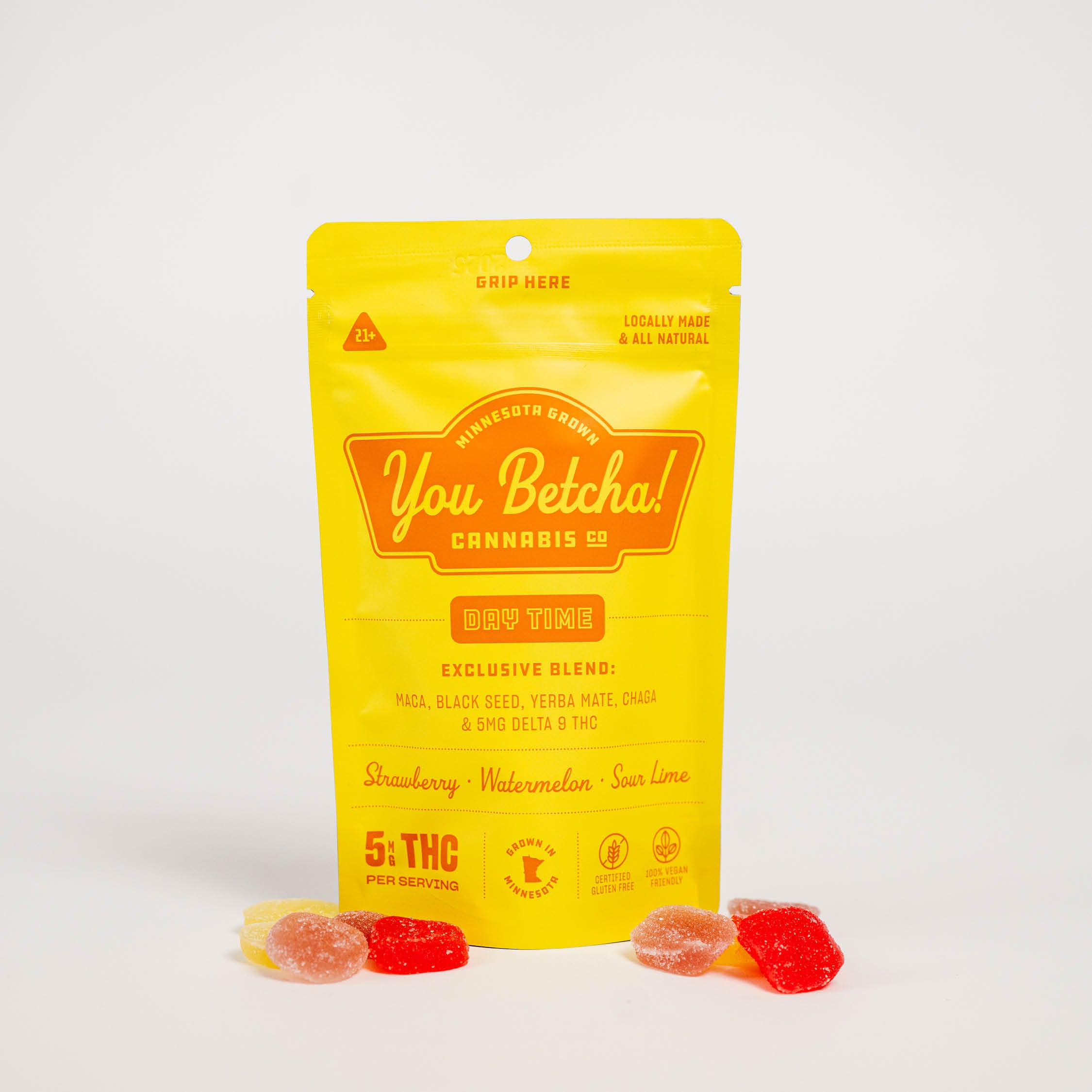 Day Time Gummies: Strawberry, Watermelon & Sour Lime