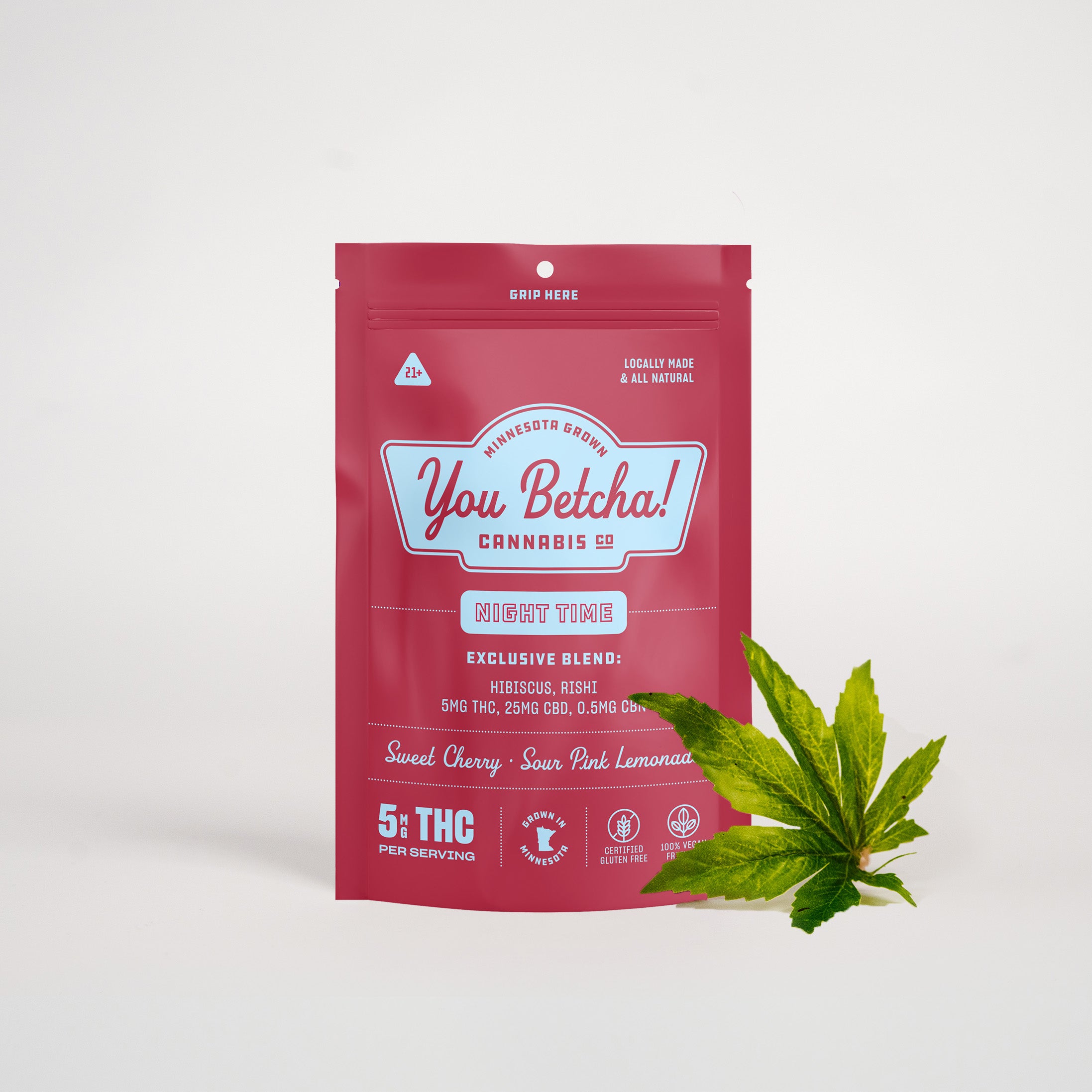 Night Time Gummies - Sweet Cherry & Sour Pink Lemonade